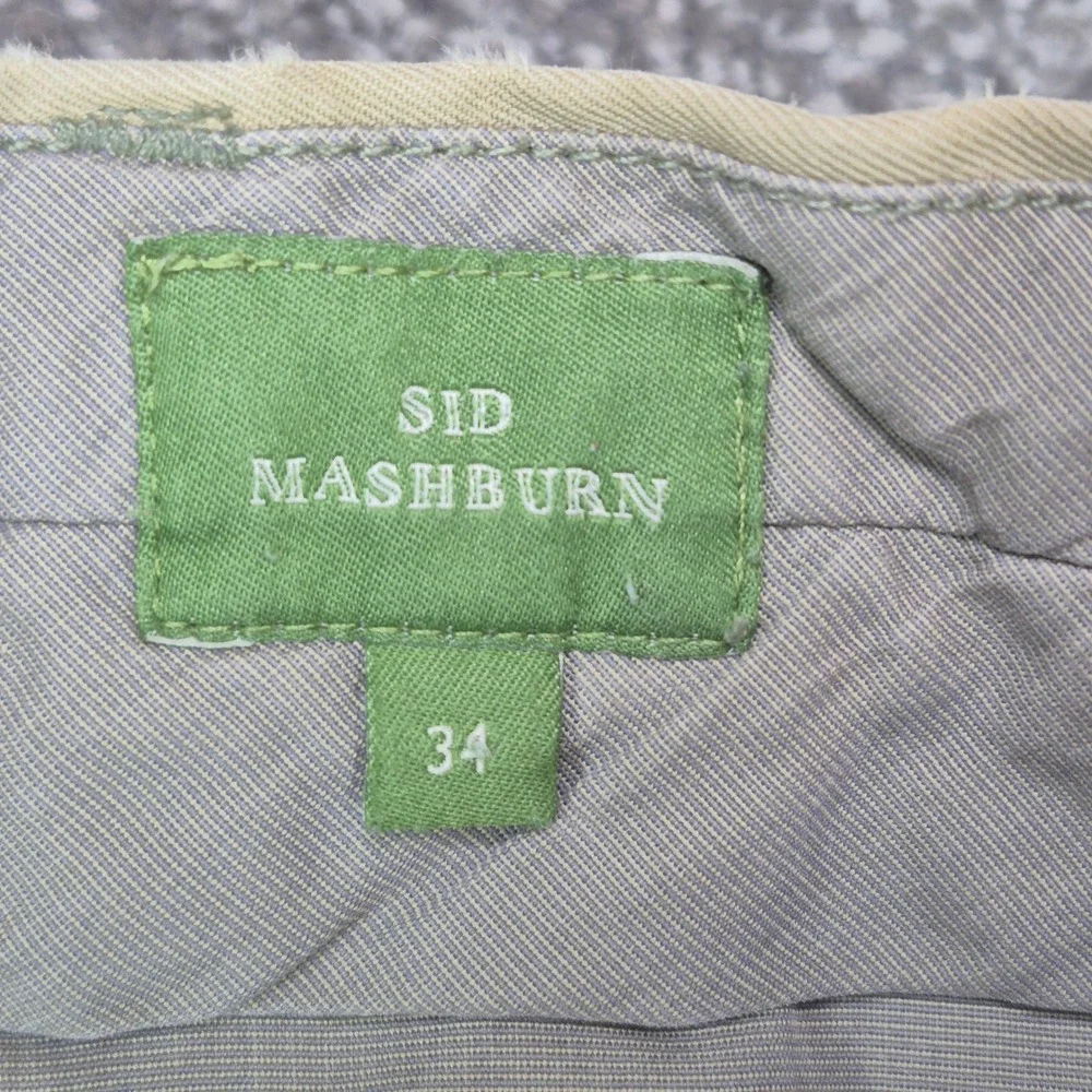 Sid Mashburn Chino Pants Mens 34 Tan Khaki Cotton Twill Straight Leg Trousers - Picture 3 of 10